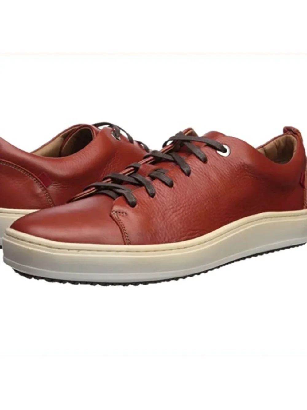 Men's Genuine Leather Union Square Sneaker (Rust Grainy) - Size 9 (US) - New